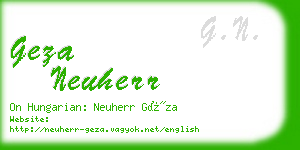 geza neuherr business card